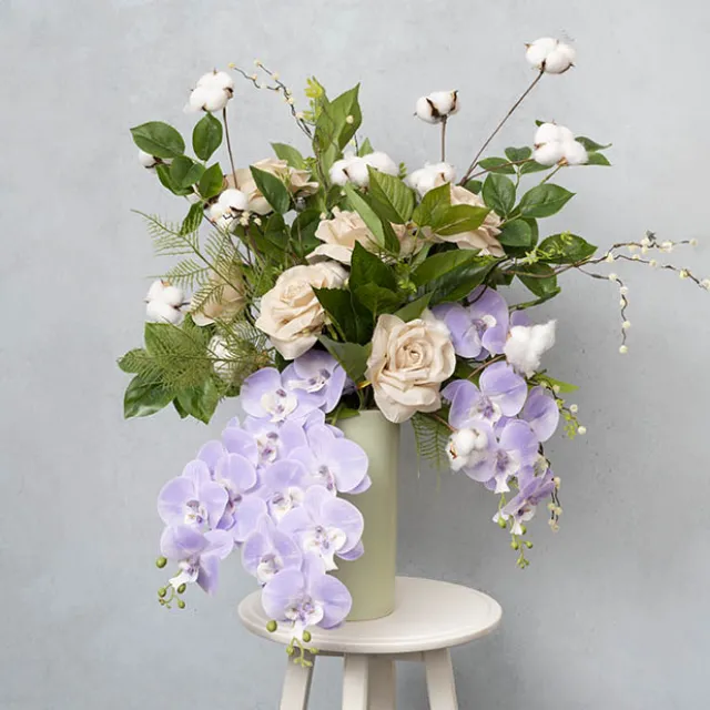 Real Touch Rose Leaf Spray Green (95cmH)