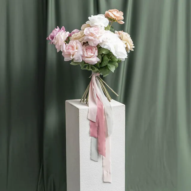 Ribbon Chiffon Frayed Edge Wood Spool Sage Green (48mmx20m)