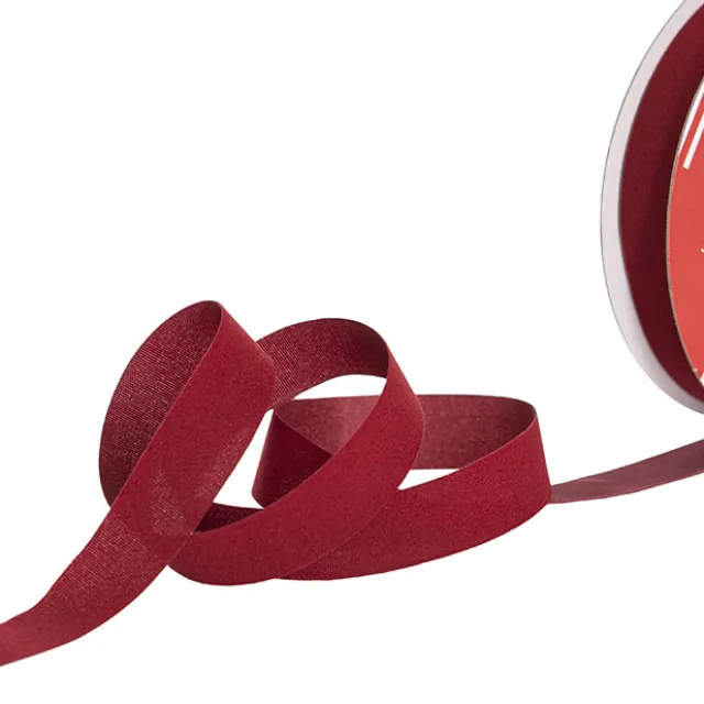 Ribbon Deluxe Velvet Cut Edge Burgundy (15mmx20m)