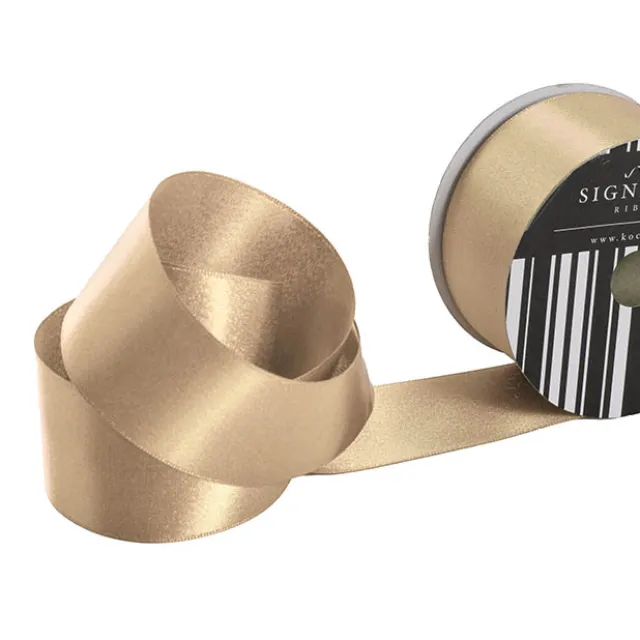 Ribbon Double Face Satin Shimmer Champagne (50mmx20m)