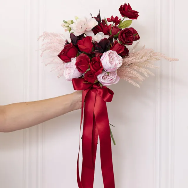 Ribbon Double Face Satin Shimmer Dark Red (50mmx20m)