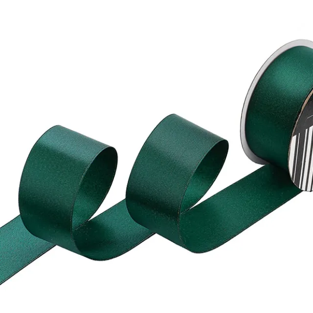 Ribbon Double Face Satin Shimmer Forest Green (38mmx20m)