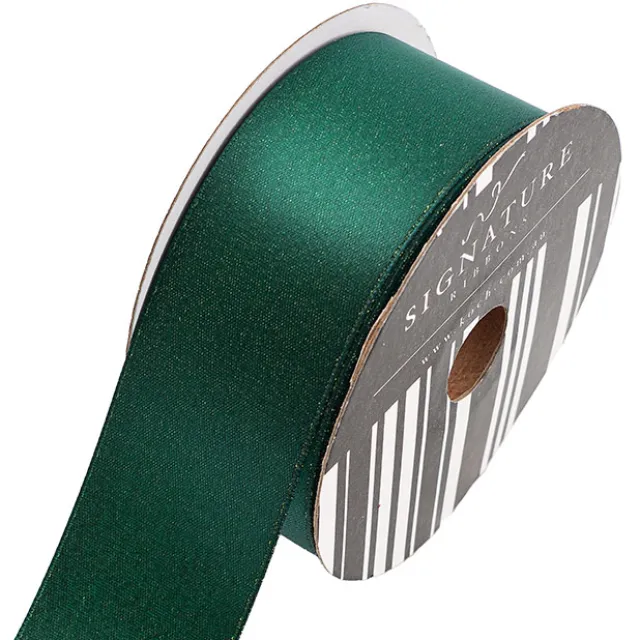 Ribbon Double Face Satin Shimmer Forest Green (38mmx20m)