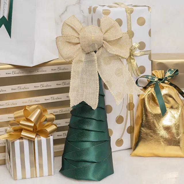 Ribbon Double Face Satin Shimmer Forest Green (38mmx20m)