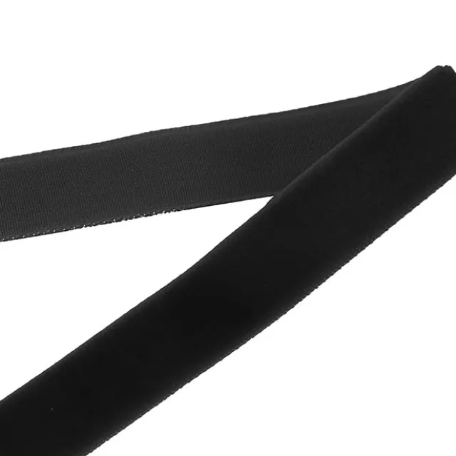 Ribbon Premium Plush Velvet Woven Edge Black (25mmx20m)