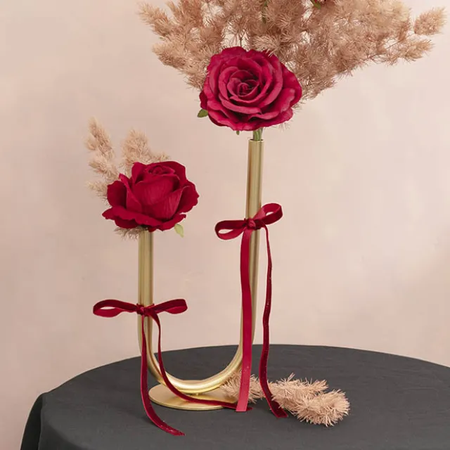 Ribbon Premium Plush Velvet Woven Edge Dark Red (10mmx20m)