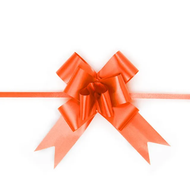 Ribbon Pull Bow Orange (32mmx53cm) Pack 25