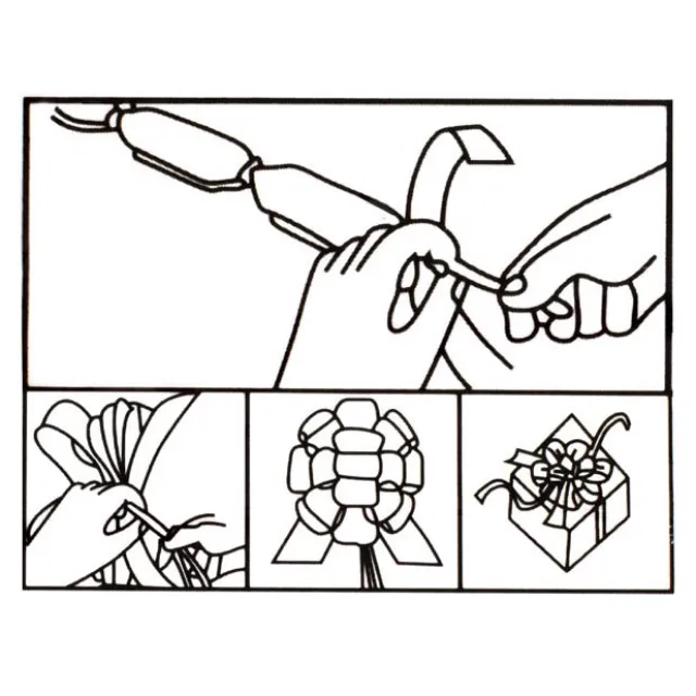 Ribbon Pull Bow Pom Pom Red (18mmx8.75cmD) Pack 5