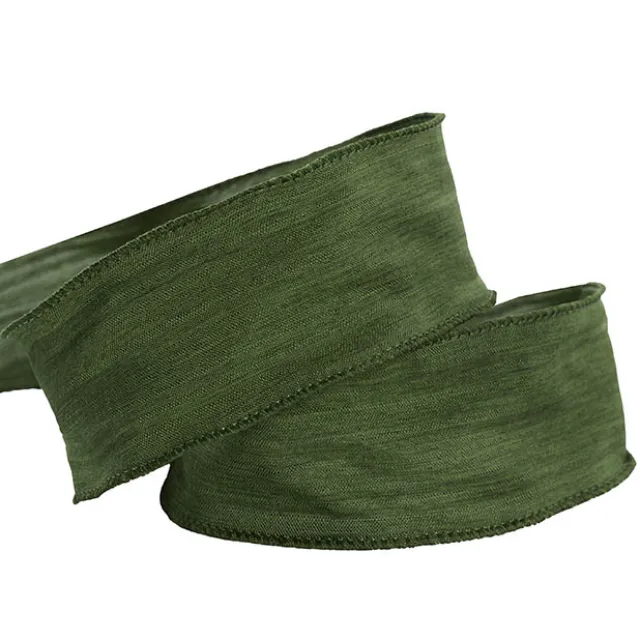 Ribbon Rustic Linen Wire Edge Brunswick Green (60mmx20m)