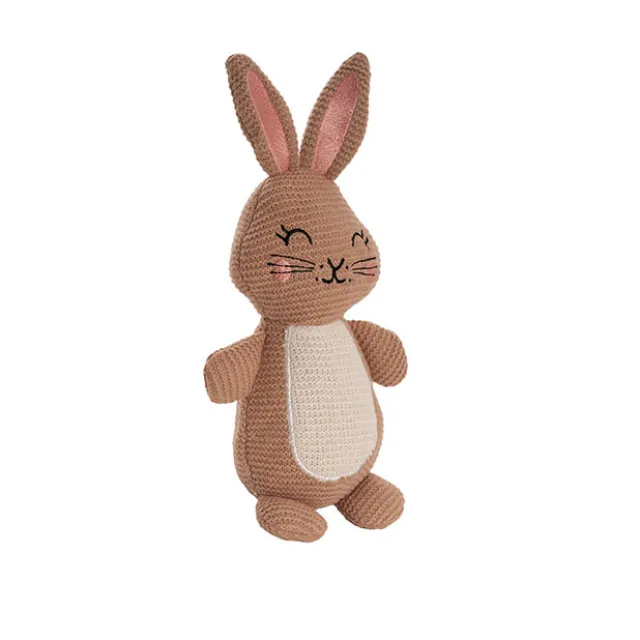 Rosie Knitted Bunny Plush Soft Toy Brown (29cmHT)