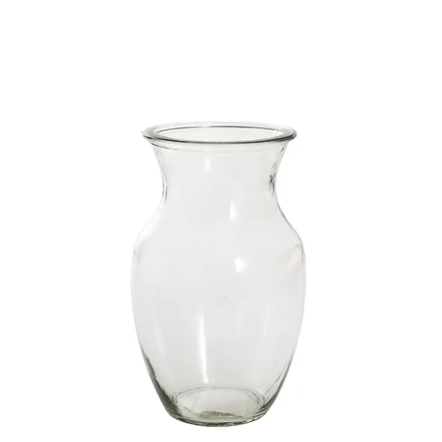 Glass Ginger Flared Vase Solid Clear (12Dx20cmH)