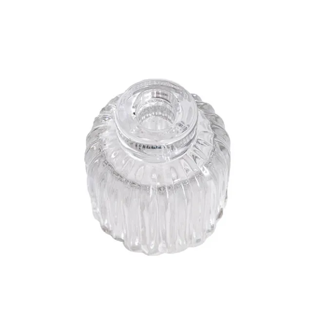 Glass Craft Ripple 2 in 1 Candle Holder Crystal (9x10cmH)
