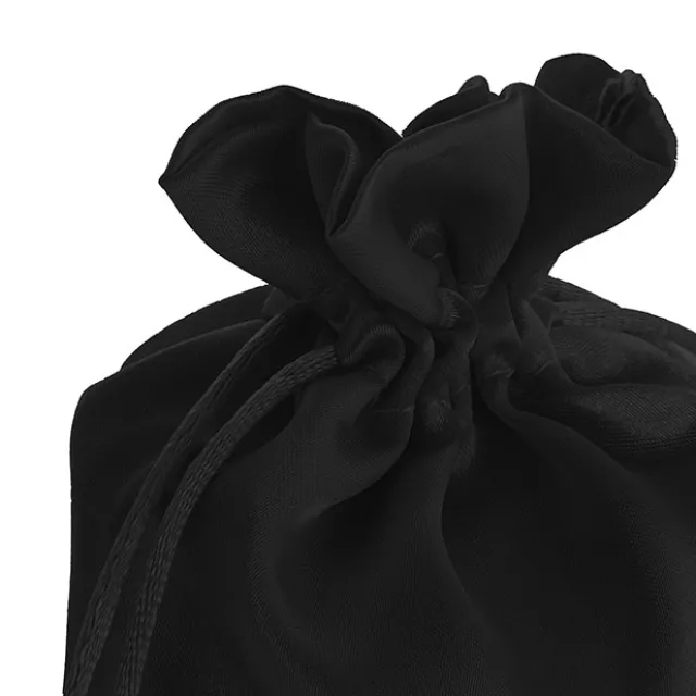 Satin Gift Bag Large Pack 6 Black (15x24HcmH)