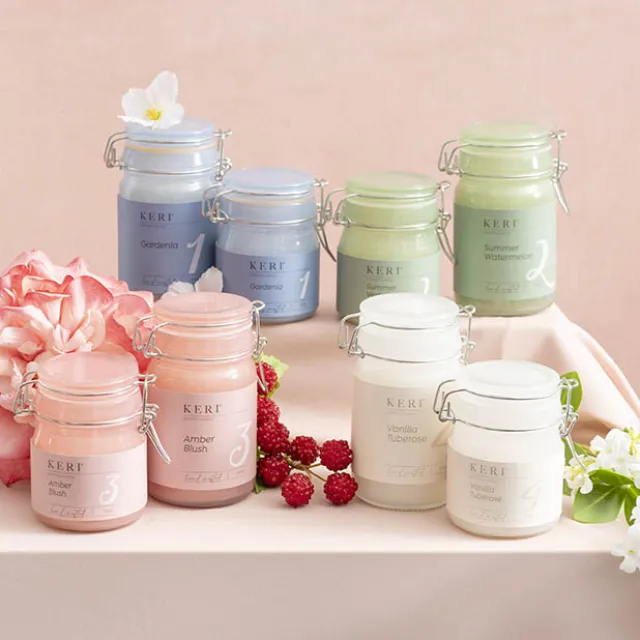 Scented Candle Honey Jar Amber Blush (6.5Dx12cmH) 200g