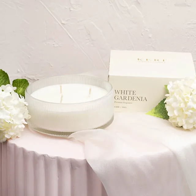 Scented Candle Indulgence 3-Wick Gardenia 300g