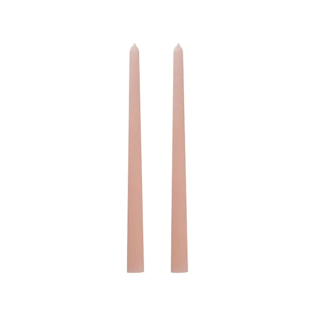 Signature Taper Dinner Candle Pack 2 Pale Pink (2x25cmH)