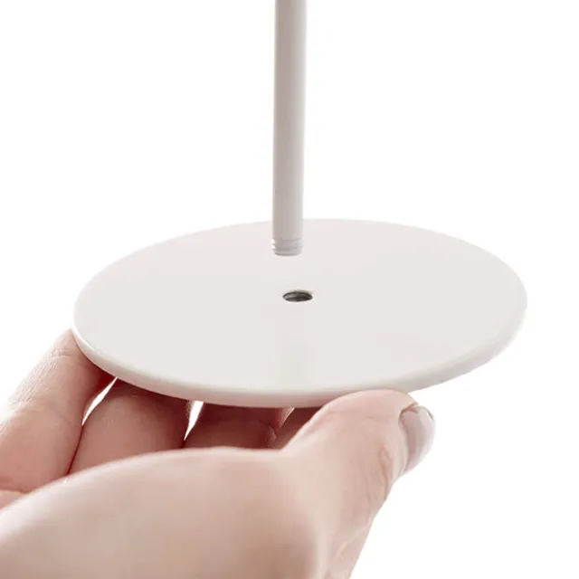 Single Metal Taper Candle Holder White (8x32.5cmH)