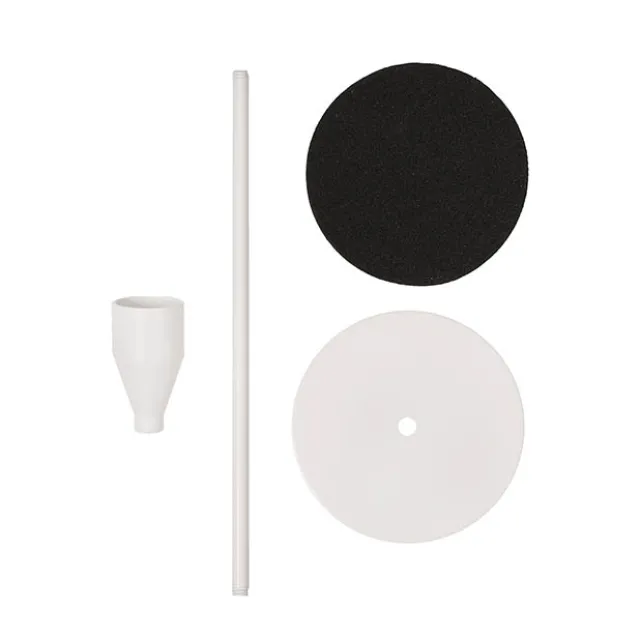 Single Metal Taper Candle Holder White (8x32.5cmH)