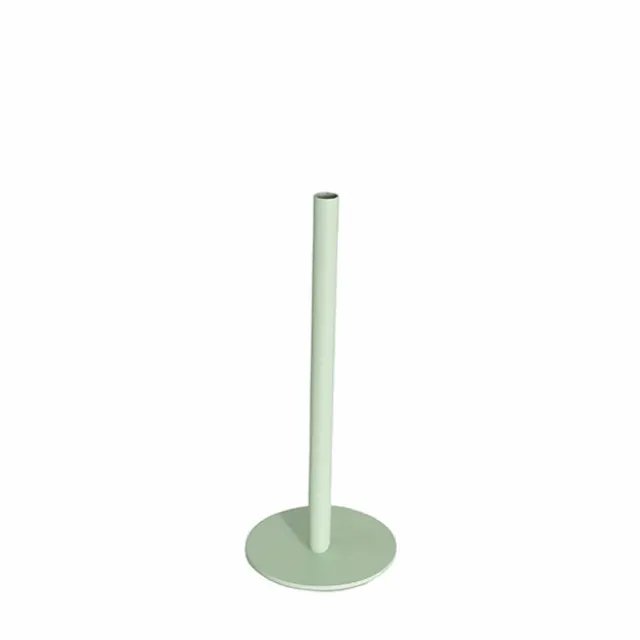 Single Metal Tube Vase Sage Green (8cmDx18cmH)