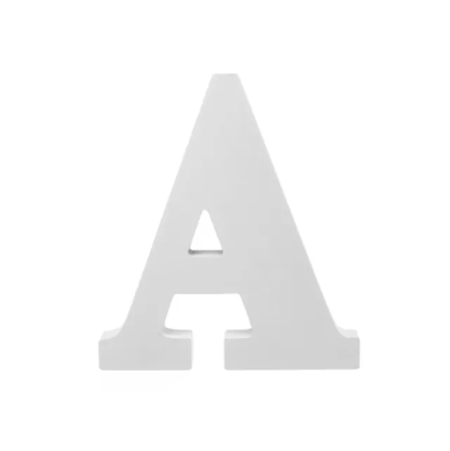 Single Wooden Letter "A" White (18cmH)