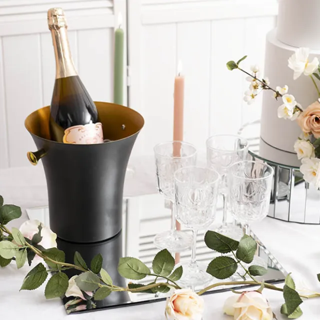 Square Mirror Glass Bevelled Plate Pack 2 Silver (40x40cmH)