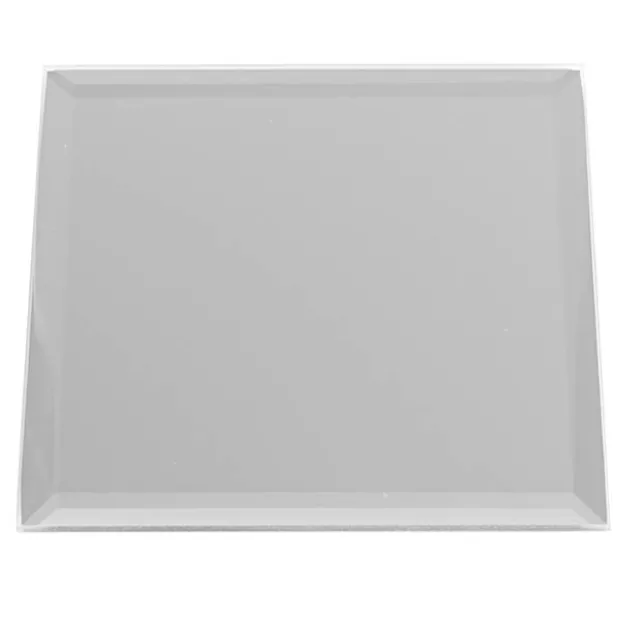 Square Mirror Glass Bevelled Plate Pack 2 Silver (40x40cmH)