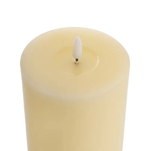 Wax LED Trueflame Event Pillar Candle Ivory (10x25cmH)