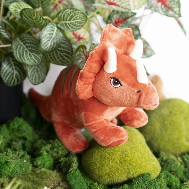 Tank Triceratops Dinosaur Plush Toy Orange (33x20cmHT)