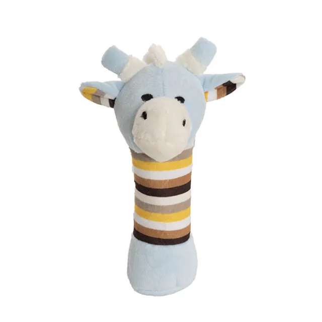 Thomas Giraffe Hand Rattle Baby Blue & Brown (15cmHT)