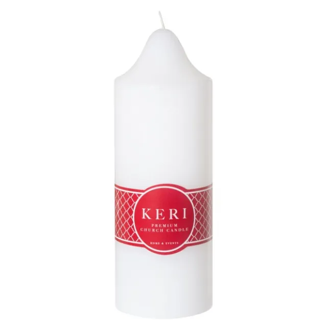 Church Pillar Candle White (7x20cmH) 98Hr