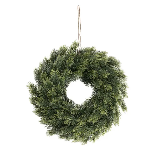 Traditional Real Touch Pine Wreath Green (30cmD)