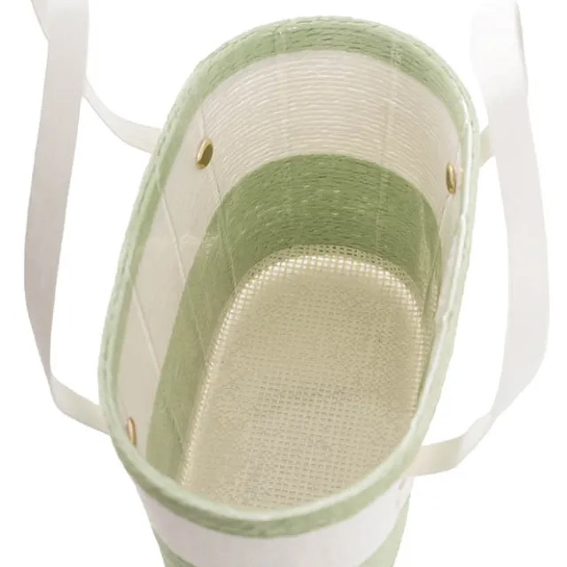 Flower Carry Paper Rope Basket Liner White Sage (18x9x13cmH)