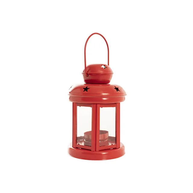 Twilight Metal Hanging Lantern Red (10x15cmH)