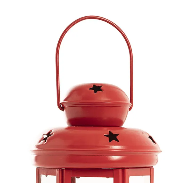 Twilight Metal Hanging Lantern Red (10x15cmH)