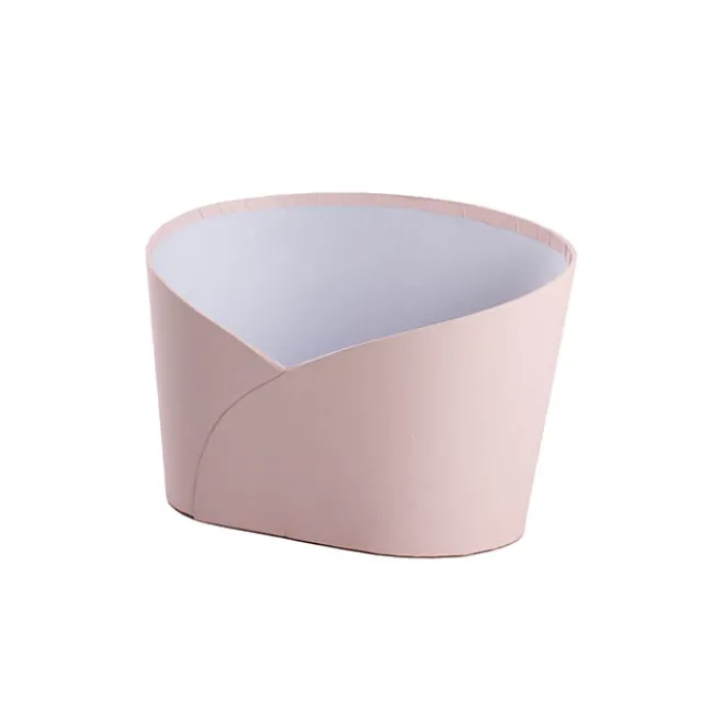 Hamper Bucket Oval Medium Baby Pink (26.5x18.5x18cmH)