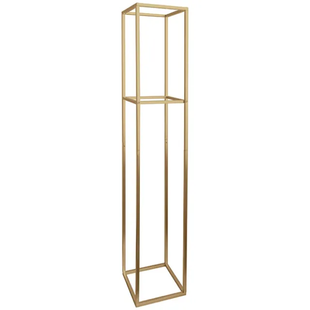 Tall Metal Flower Stand Gold (33x200cmH)