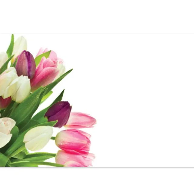 Cards Tulip Bunch (10x6.5cmH) Pack 50