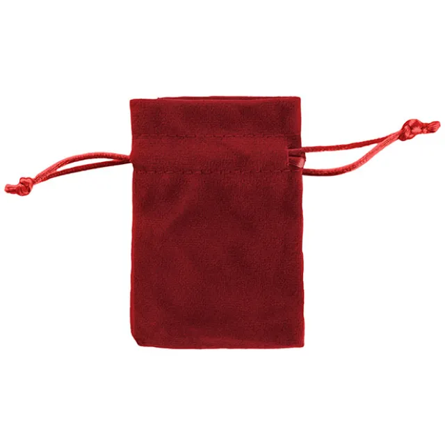 Velvet Gift Bag Small Pack 6 Red (7.5x10cmH)