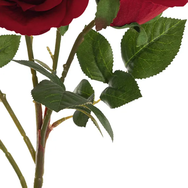 Velvet Rose x 5 Head Spray Dark Red (75cmH)