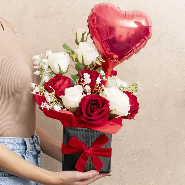 Mini Posy Box Gloss Autolock Base Pk25 Black (13x12cmH)