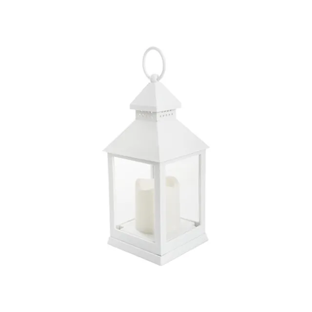 Vintage Lantern With LED Candle White (10.5Dx24cmH)