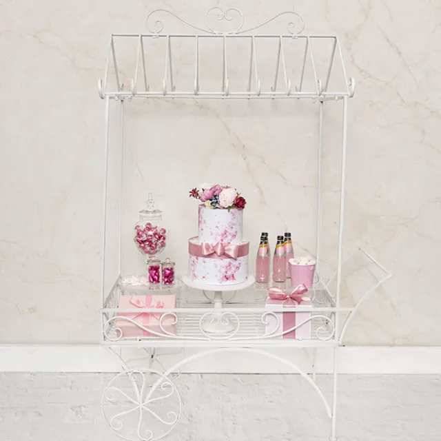 Display Cart White (113cmx56cmx171cmH)