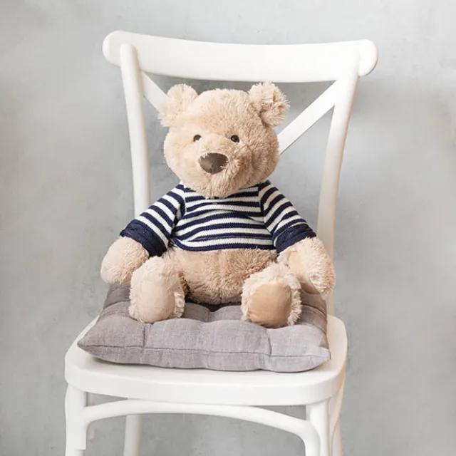 Teddy Bear Frank w Knitted Top Plush Soft Toy Brown (35cmST)