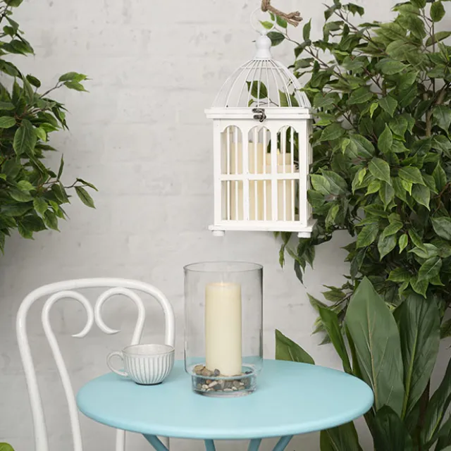 Wax LED Swing Flickering Pillar Candle Ivory (7.5Dx20cmH)