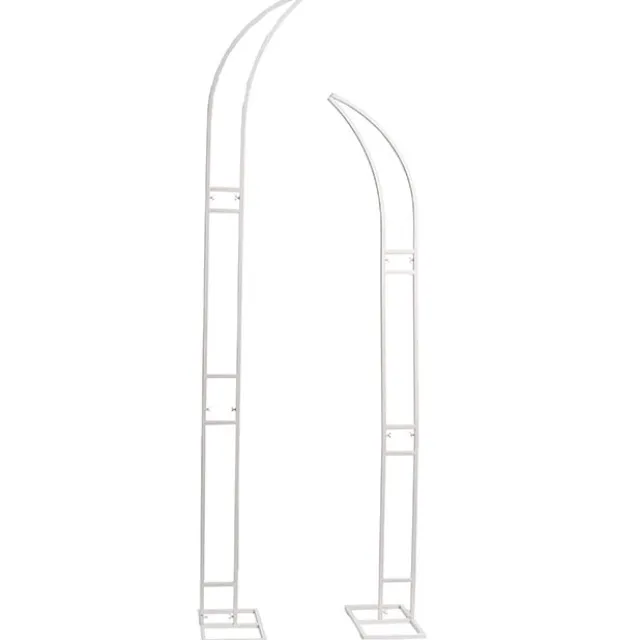Backdrop Tall Metal Arch Frame Set 2 White (210cmH&250cmH)