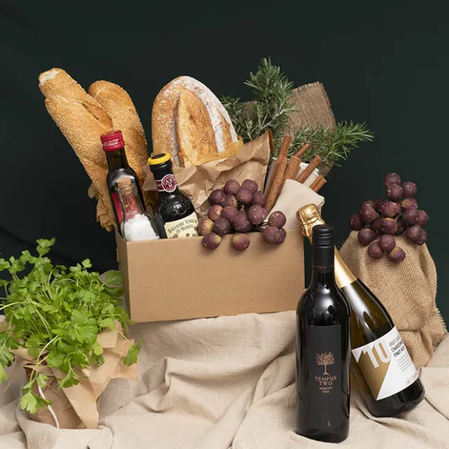 Hamper Catering Tray Flat Pack Small Brown (25x25x12Hcm)