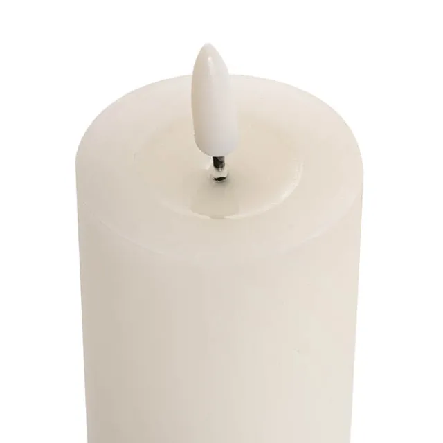 Wax LED Trueflame Event Pillar Candle White (5.5x20cmH)