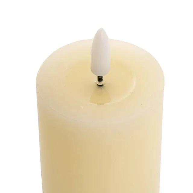 Wax LED Trueflame Event Pillar Candle Ivory (5.5x20cmH)