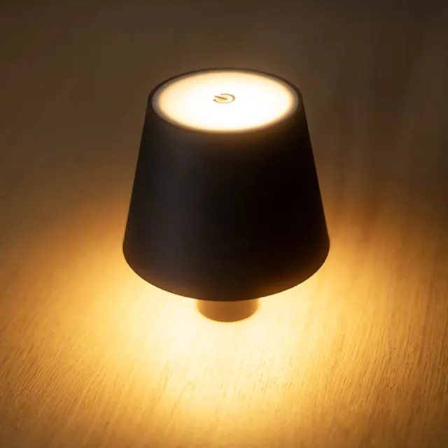 Wireless LED Bottle Lamp Black (11x13.5cmH)