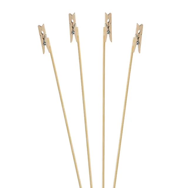 Wooden Peg Card Forks Large Size Pack 30 Natural (45cmH)